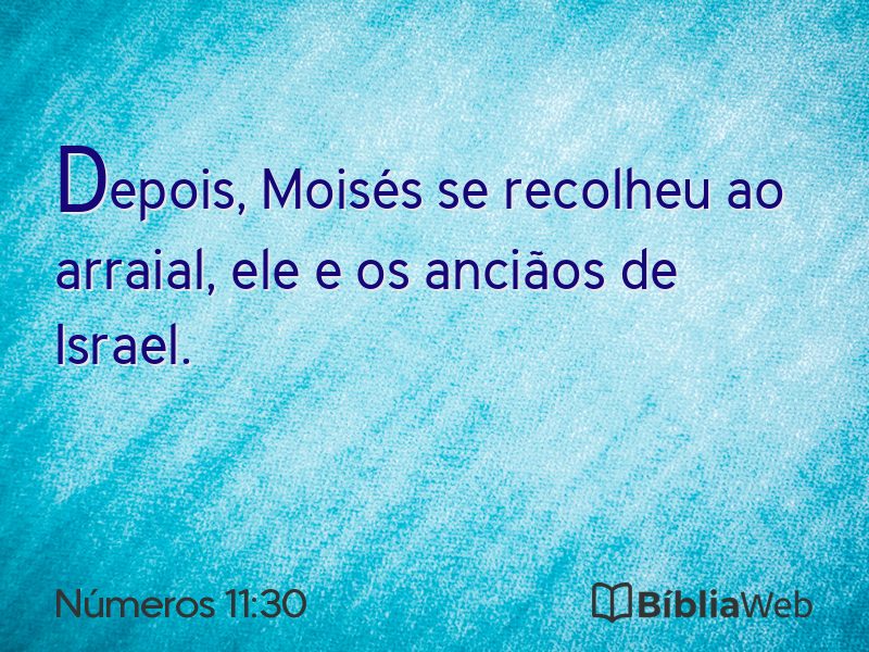 Números 11:30 em imagem para compartilhar