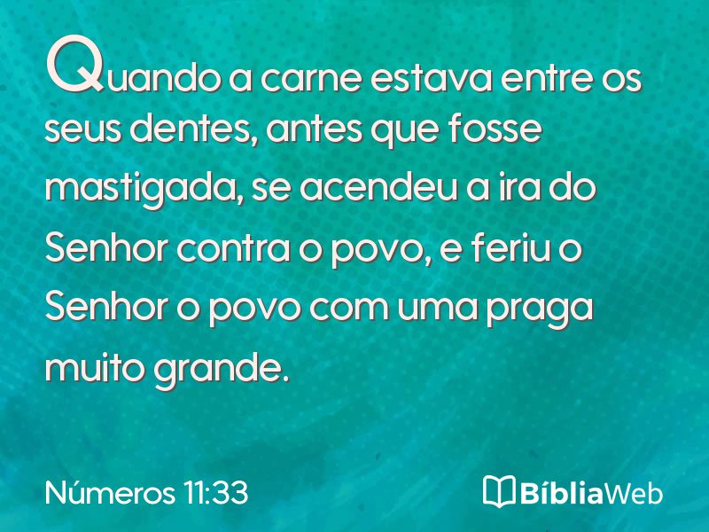 Números 11:33 em imagem para compartilhar