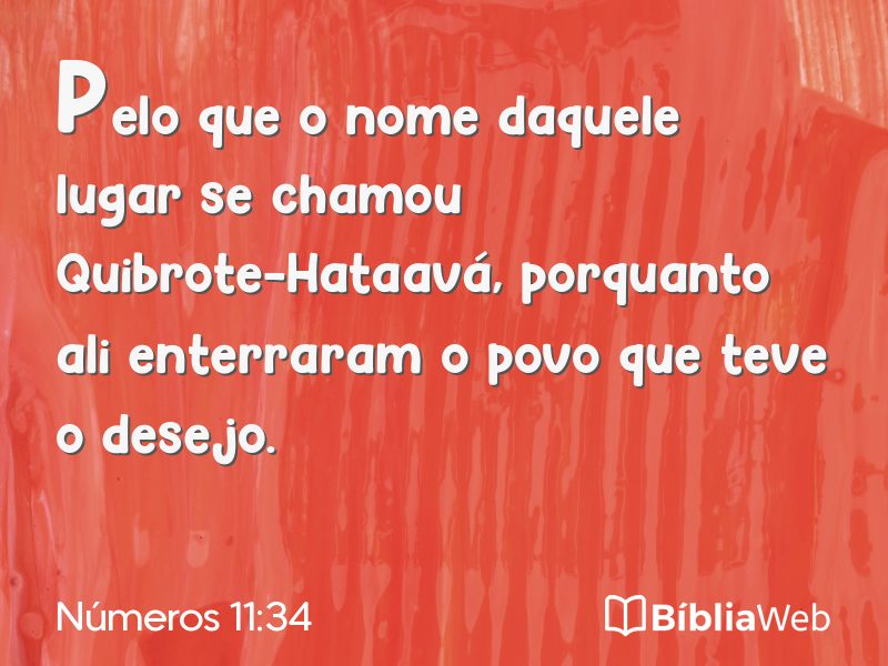 Números 11:34 em imagem para compartilhar