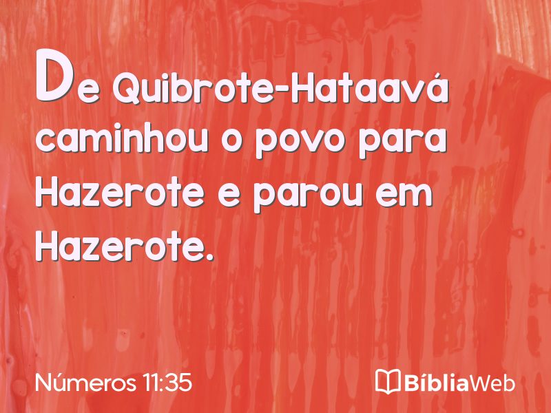Números 11:35 em imagem para compartilhar