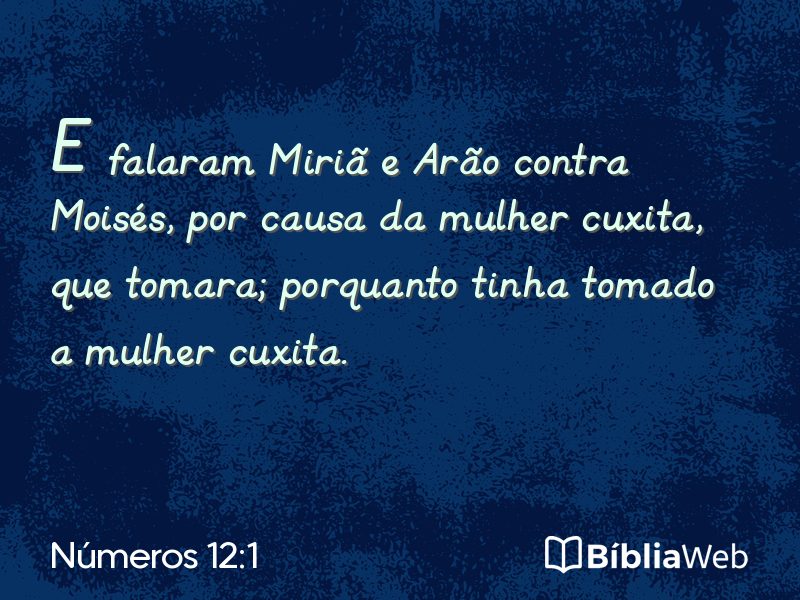 Números 12:1 em imagem para compartilhar