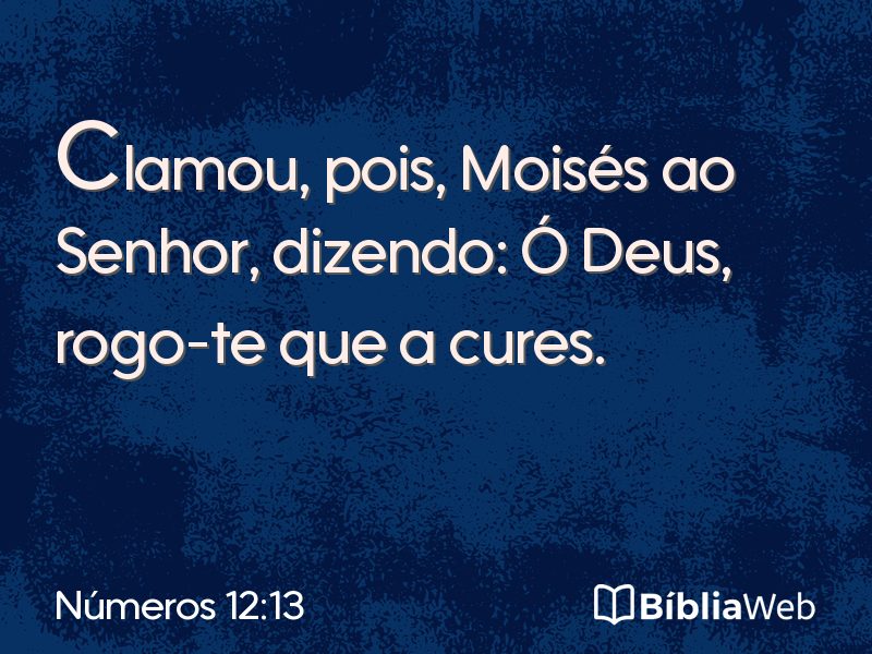 Números 12:13 em imagem para compartilhar