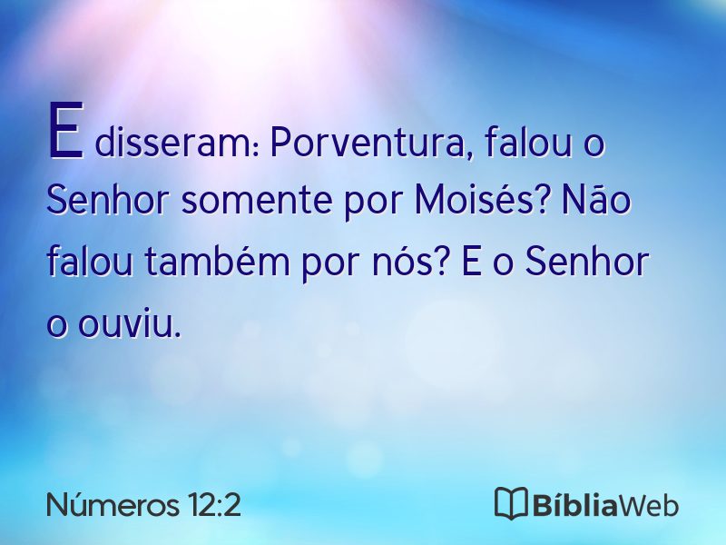 Números 12:2 em imagem para compartilhar