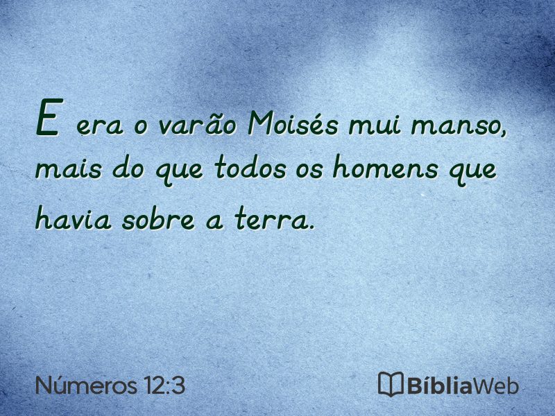 Números 12:3 em imagem para compartilhar