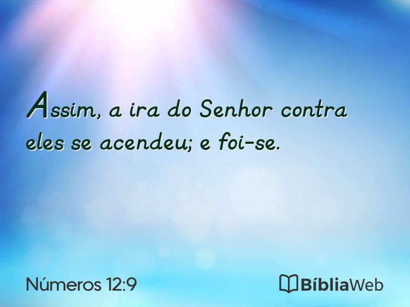 Números 12:9 em imagem para compartilhar