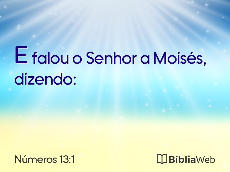 Números 13:1 em imagem para compartilhar