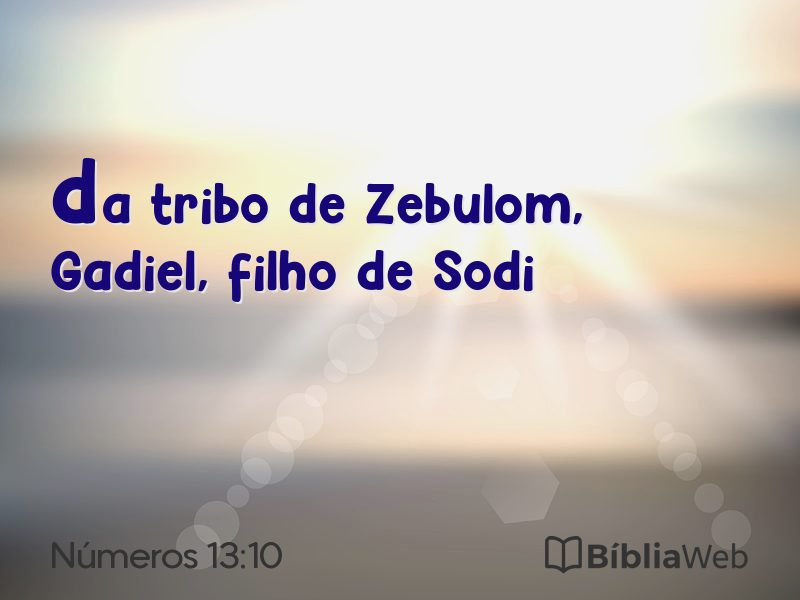 Números 13:10 em imagem para compartilhar