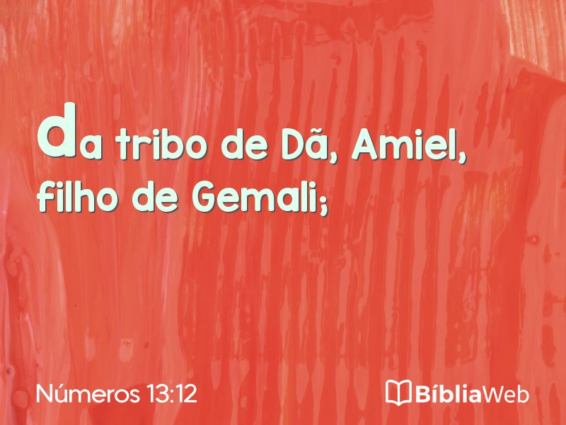 Números 13:12 em imagem para compartilhar
