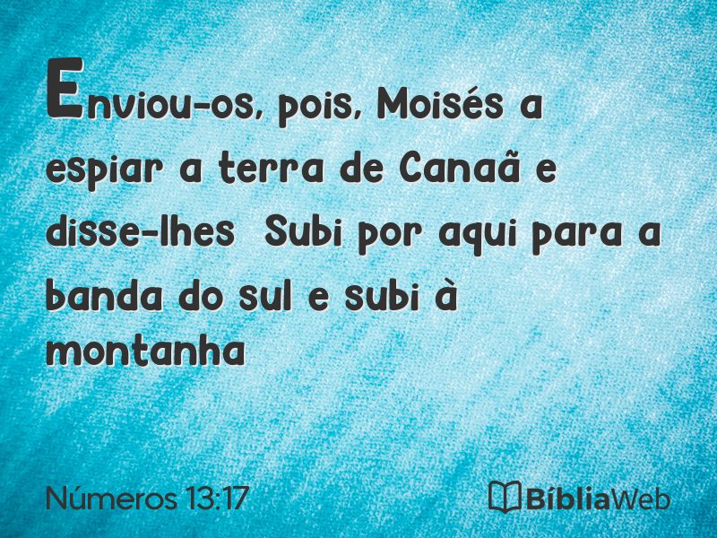 Números 13:17 em imagem para compartilhar