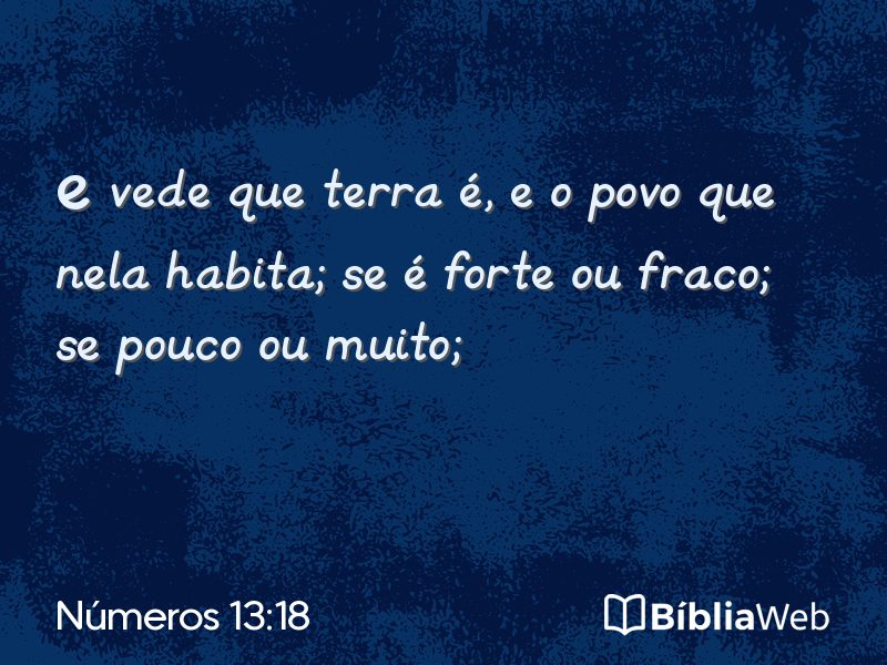 Números 13:18 em imagem para compartilhar
