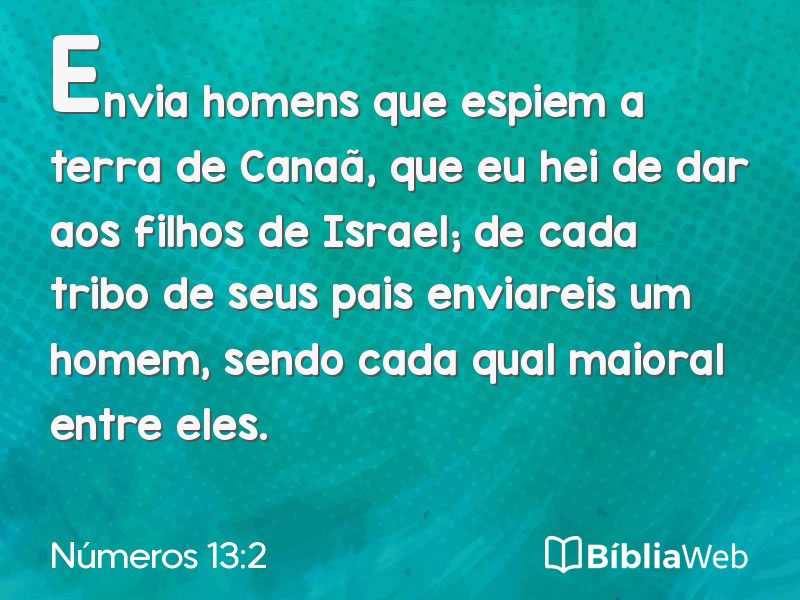 Números 13:2 em imagem para compartilhar