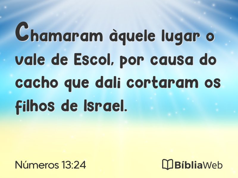 Números 13:24 em imagem para compartilhar