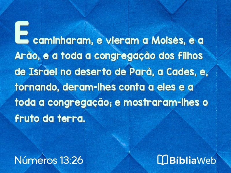 Números 13:26 em imagem para compartilhar