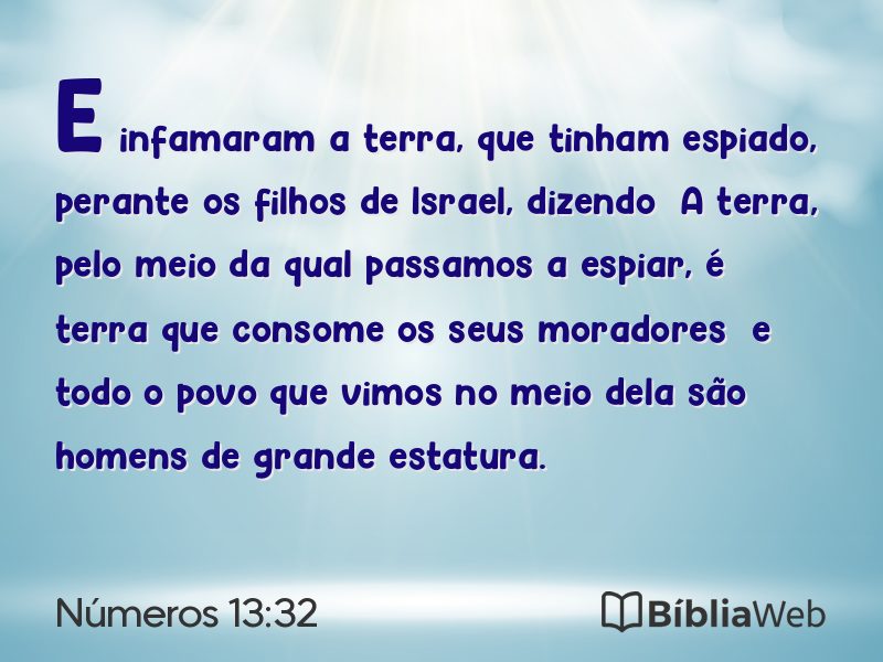 Números 13:32 em imagem para compartilhar