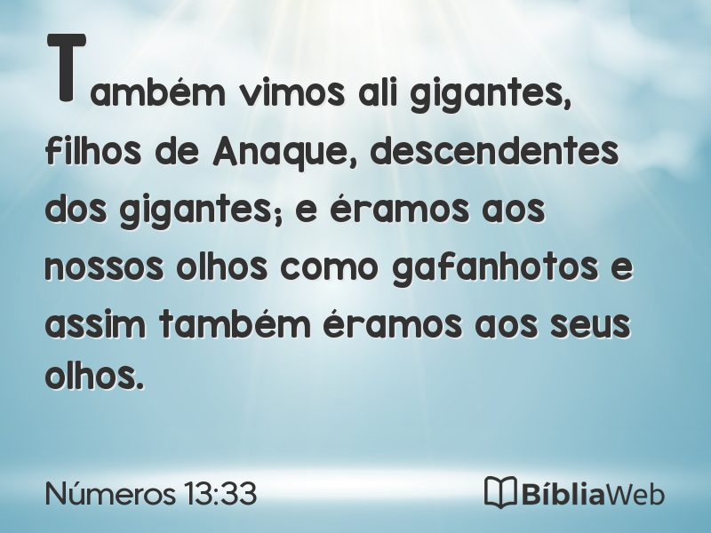 Números 13:33 em imagem para compartilhar