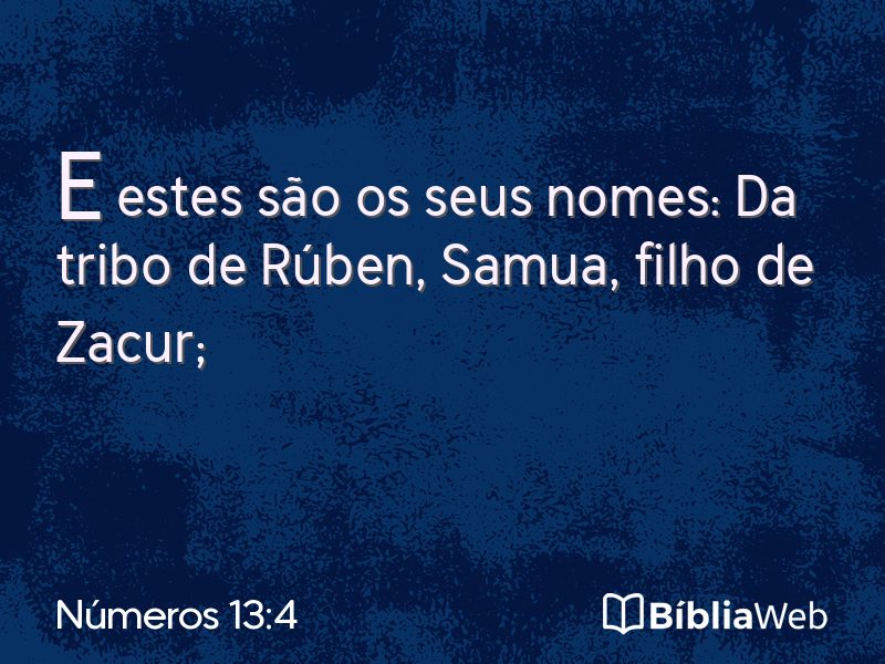 Números 13:4 em imagem para compartilhar