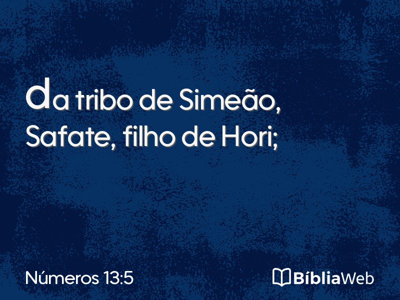 Números 13:5 em imagem para compartilhar