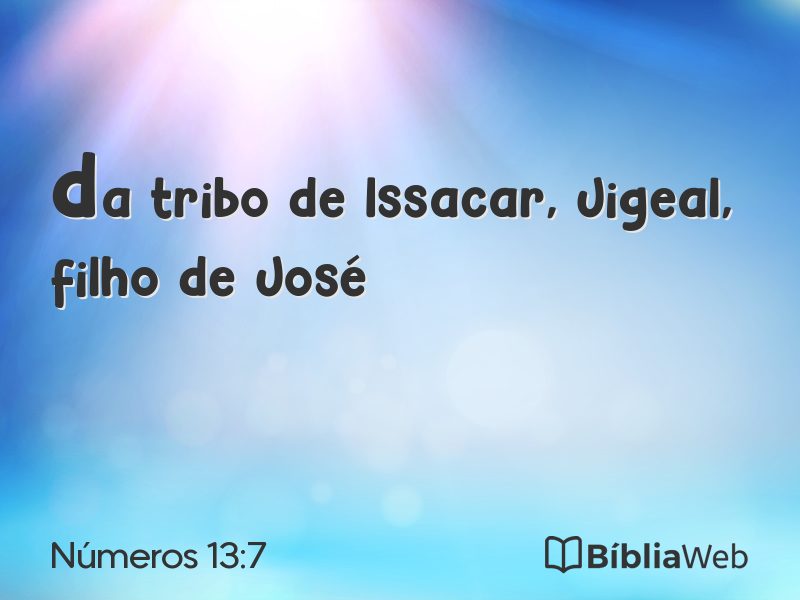 Números 13:7 em imagem para compartilhar