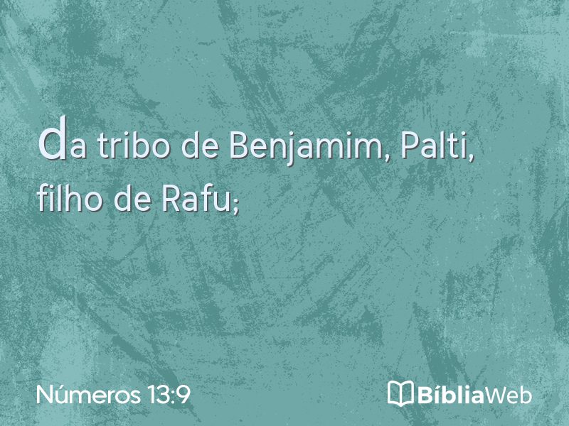 Números 13:9 em imagem para compartilhar