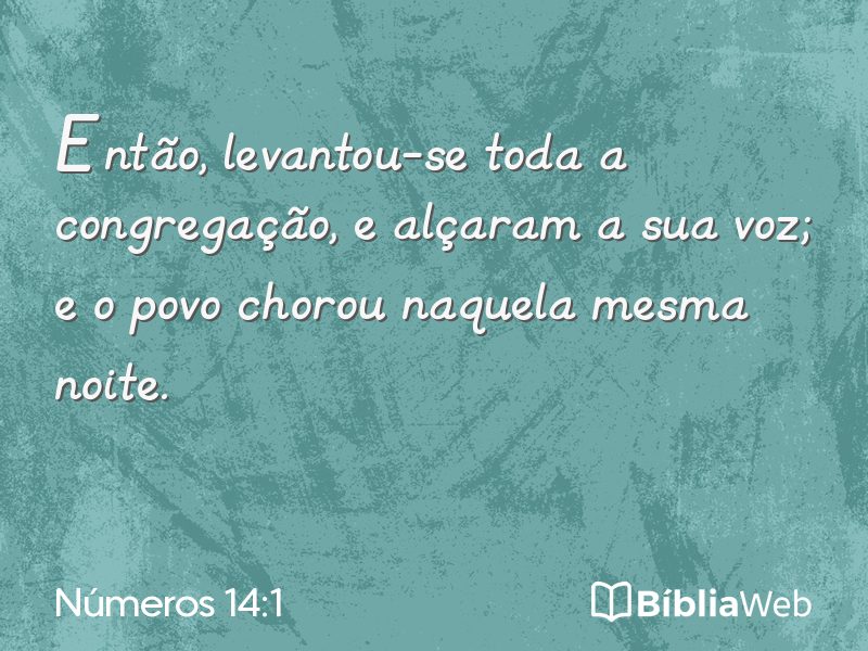 Números 14:1 em imagem para compartilhar