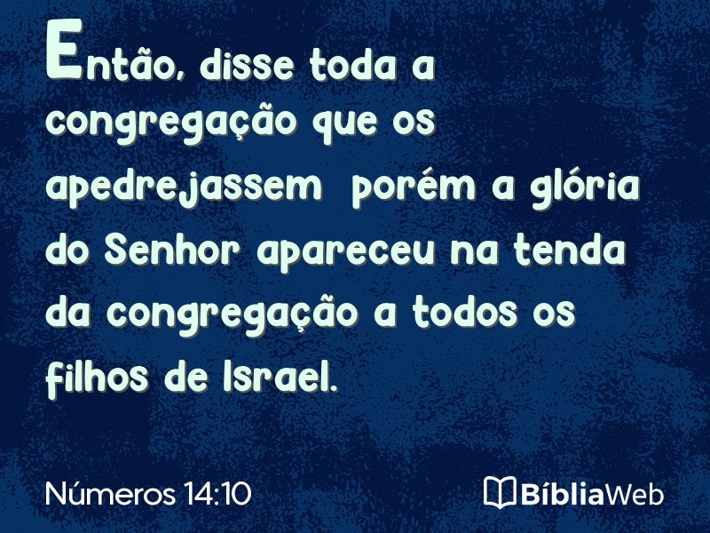 Números 14:10 em imagem para compartilhar