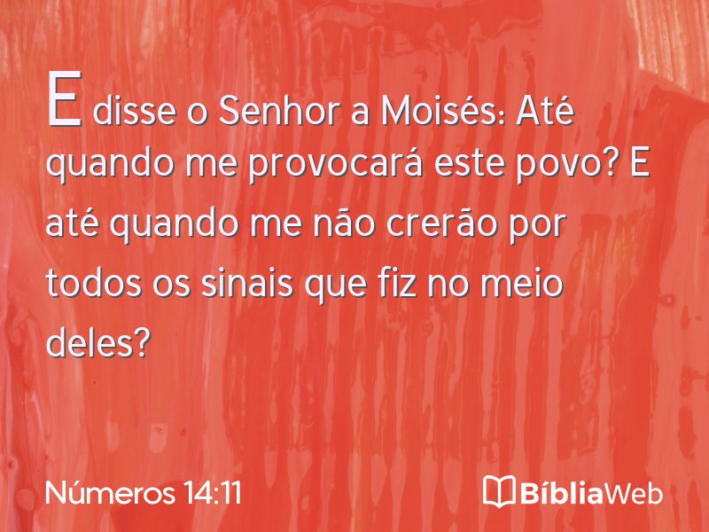 Números 14:11 em imagem para compartilhar