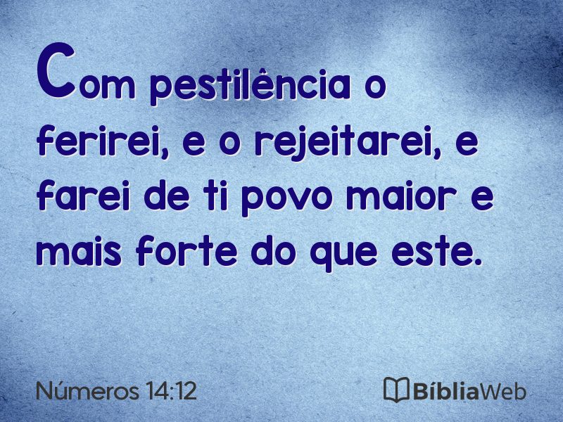 Números 14:12 em imagem para compartilhar