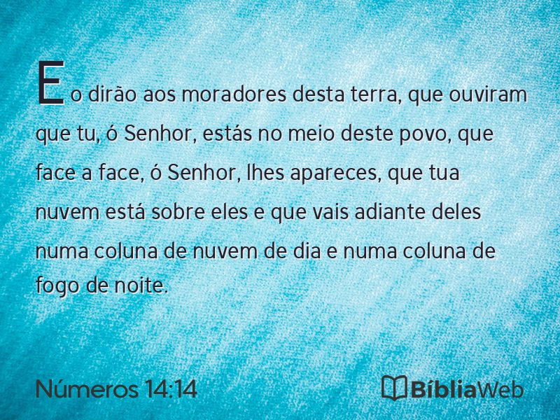 Números 14:14 em imagem para compartilhar