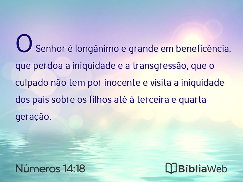 Números 14:18 em imagem para compartilhar