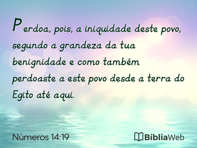 Números 14:19 em imagem para compartilhar