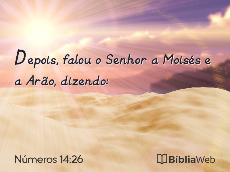 Números 14:26 em imagem para compartilhar