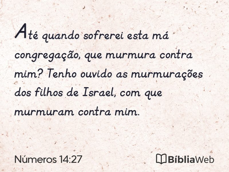 Números 14:27 em imagem para compartilhar