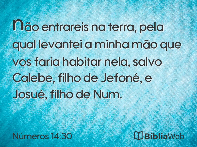 Números 14:30 em imagem para compartilhar