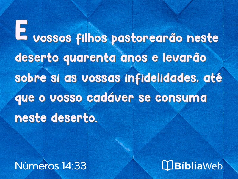 Números 14:33 em imagem para compartilhar