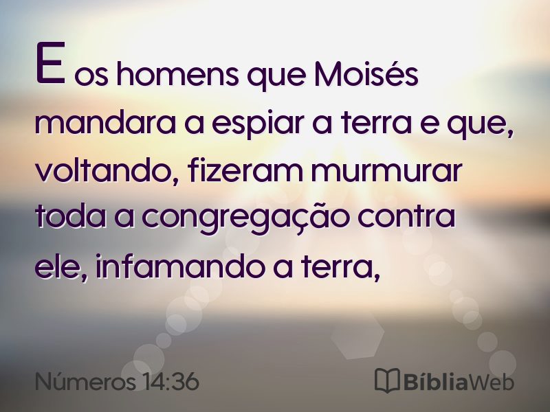 Números 14:36 em imagem para compartilhar