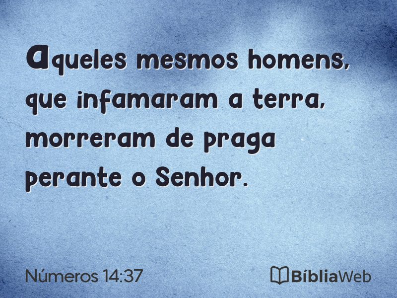 Números 14:37 em imagem para compartilhar
