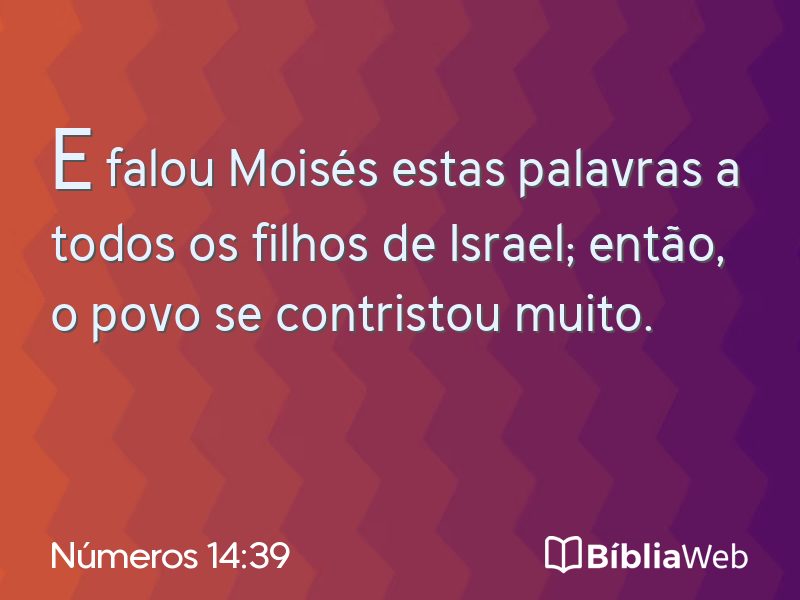Números 14:39 em imagem para compartilhar