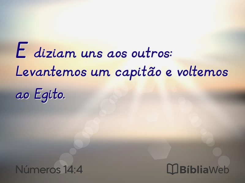 Números 14:4 em imagem para compartilhar