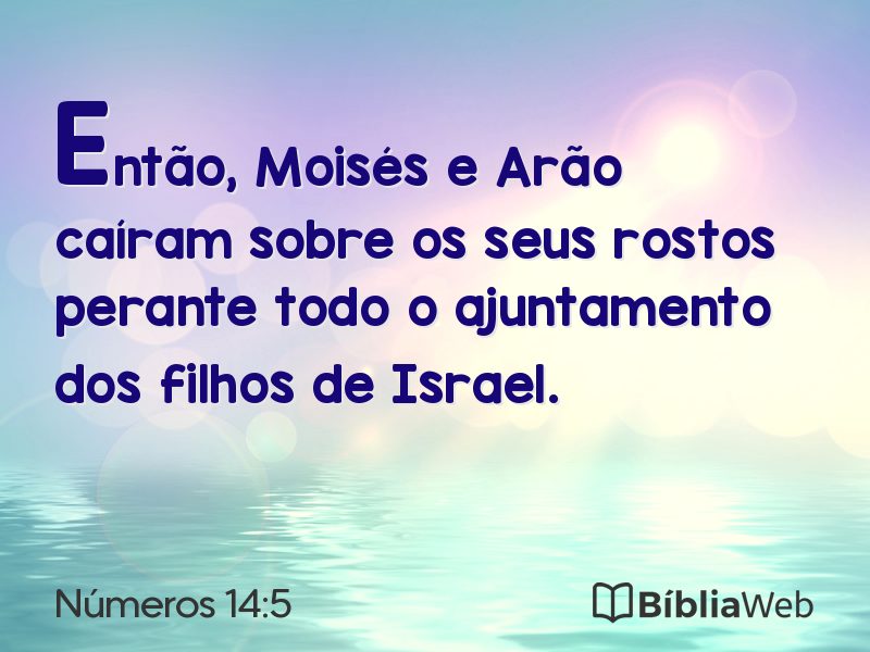 Números 14:5 em imagem para compartilhar