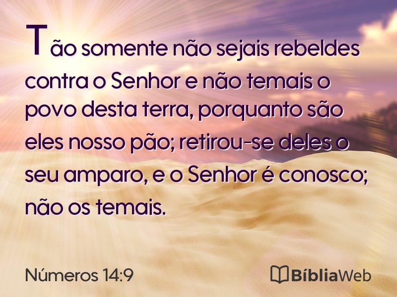 Números 14:9 em imagem para compartilhar