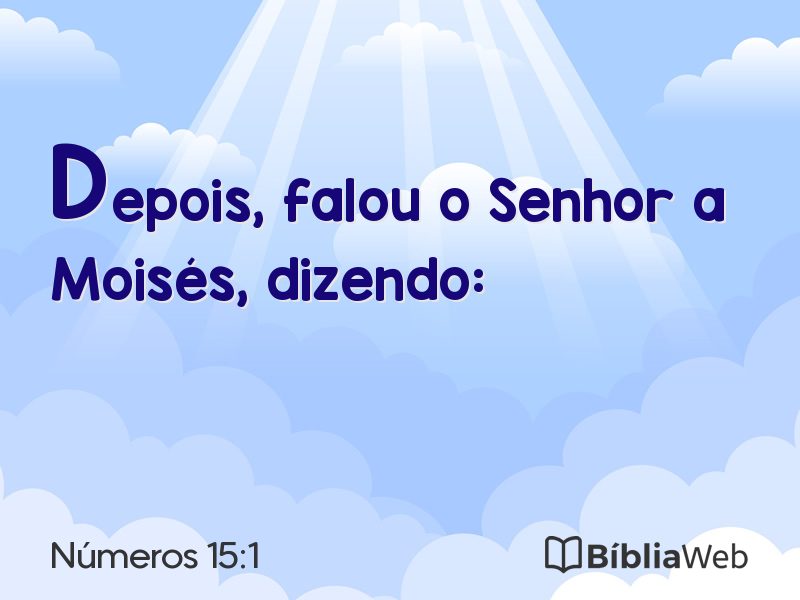 Números 15:1 em imagem para compartilhar