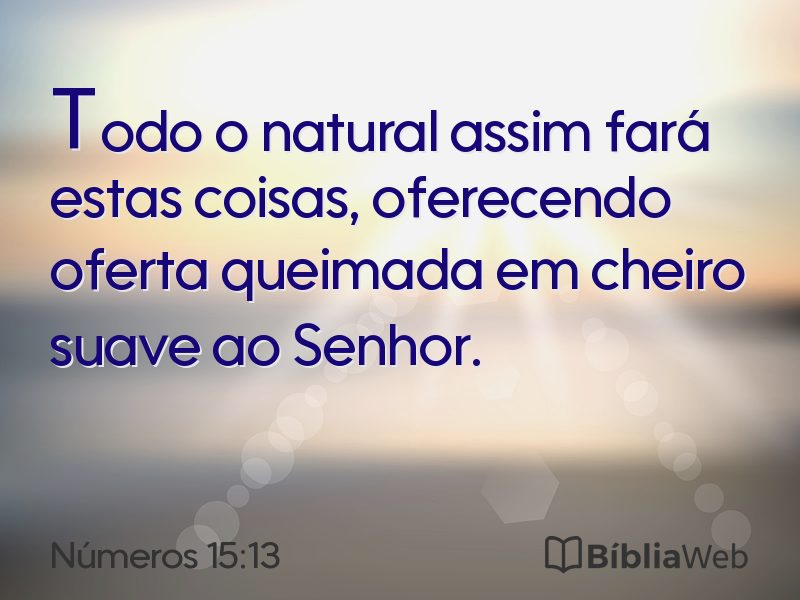 Números 15:13 em imagem para compartilhar