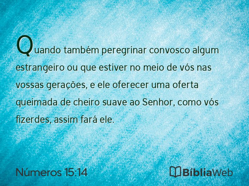 Números 15:14 em imagem para compartilhar