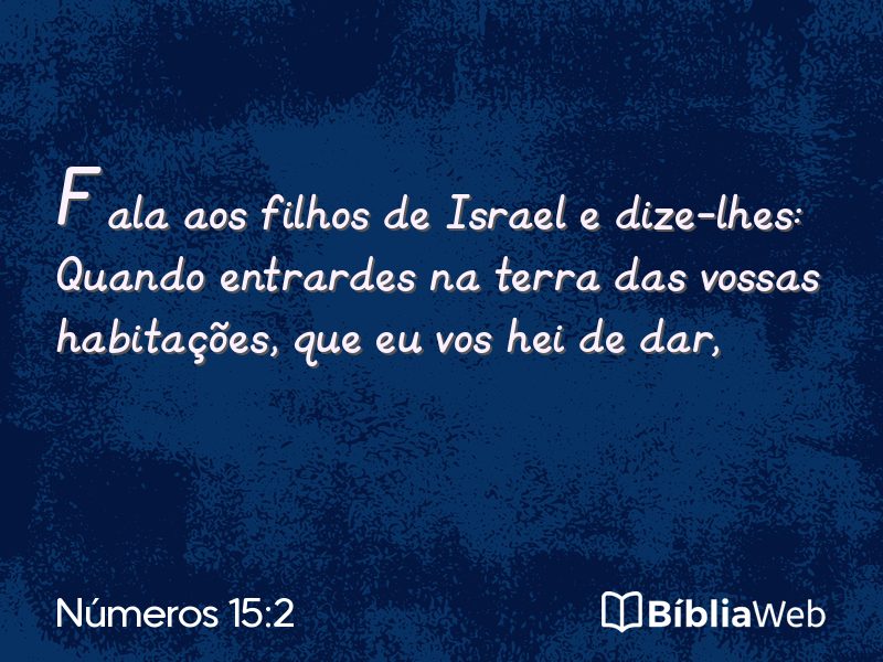 Números 15:2 em imagem para compartilhar