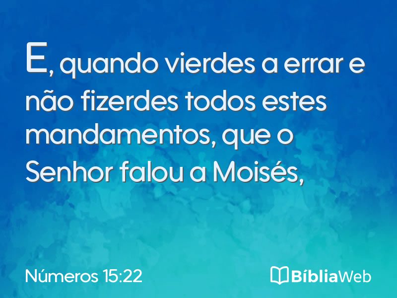 Números 15:22 em imagem para compartilhar