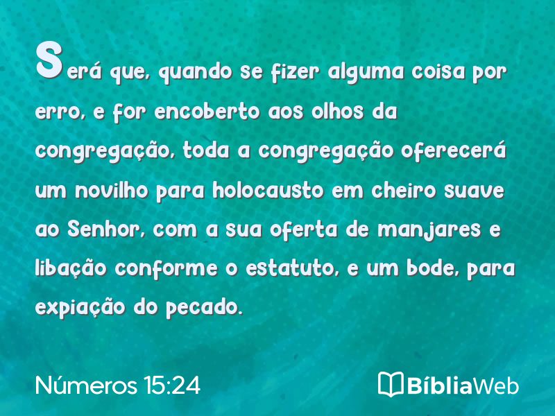 Números 15:24 em imagem para compartilhar