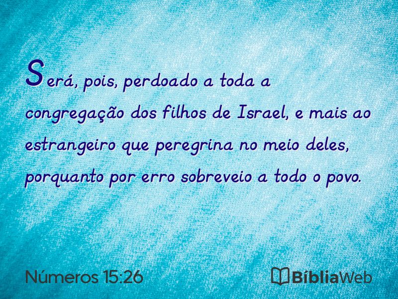 Números 15:26 em imagem para compartilhar