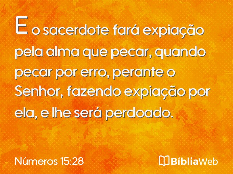 Números 15:28 em imagem para compartilhar