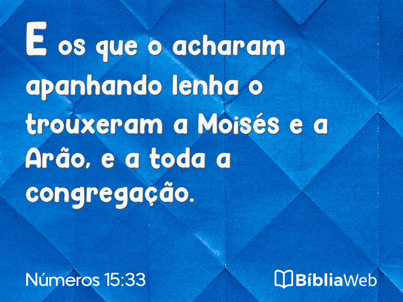 Números 15:33 em imagem para compartilhar
