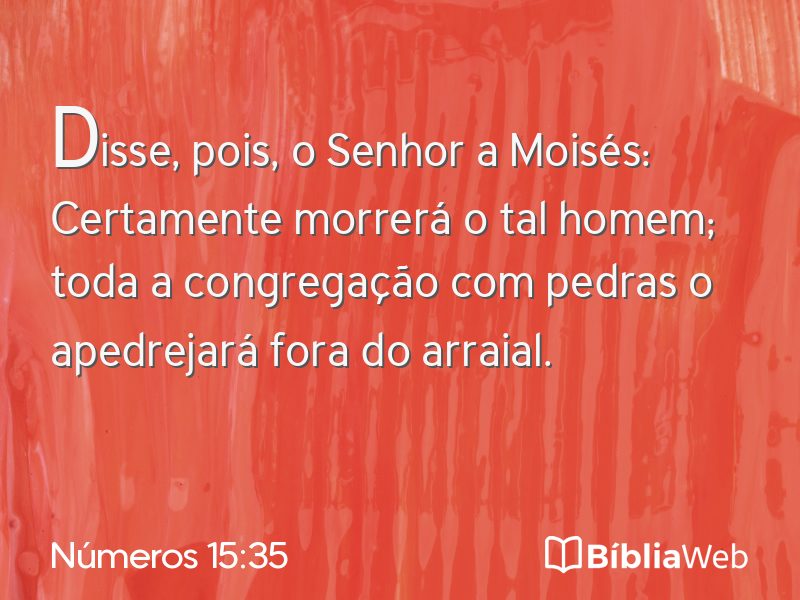 Números 15:35 em imagem para compartilhar